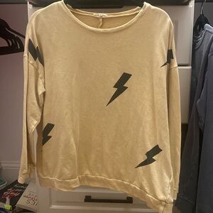Easel size s lightning hole crewneck